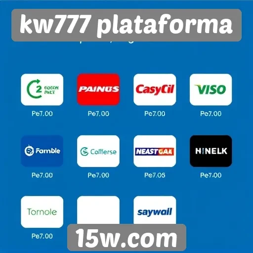 Métodos de pagamento disponíveis na kw777 plataforma